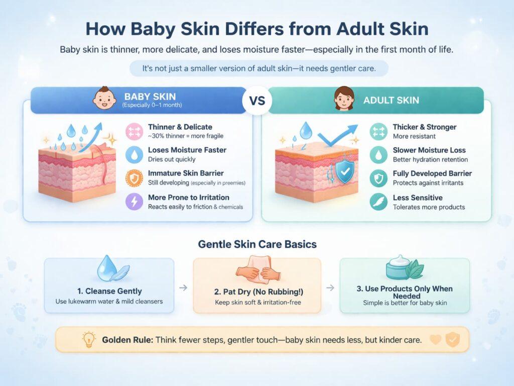 Περιποίηση της βρεφικής επιδερμίδας